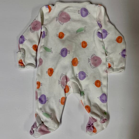 Carterās Baby Sea Animal Long Sleeve Footed Pajamas Gender Neutral Newborn NB 0M - Picture 2 of 4